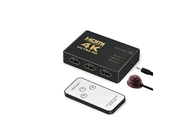 Switch HDMI 3 entradas 1 Salida + Control 1