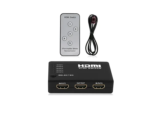Switch HDMI 5 entradas 1 Salida + Control 1