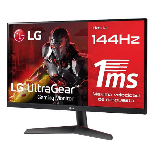 Monitor Gamer LG UltraGear 24' Full HD IPS (1920x1080), 24GN600-B, 144hz/1ms, 1xDP-2xHDMI