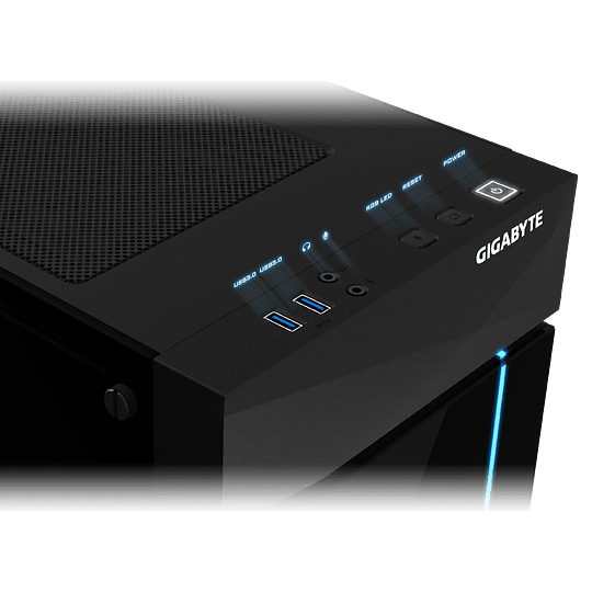 Gabinete Pc Gigabyte C200 RGB ATX Black - Vidrio Templado - 1x Fan 12cm