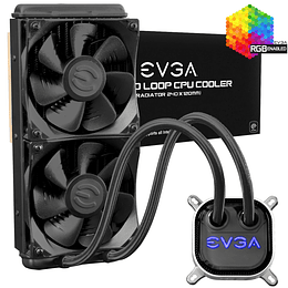 Refrigeración Liquida EVGA CLC 240 RGB 2x Fan 120mm / CPU Intel Amd