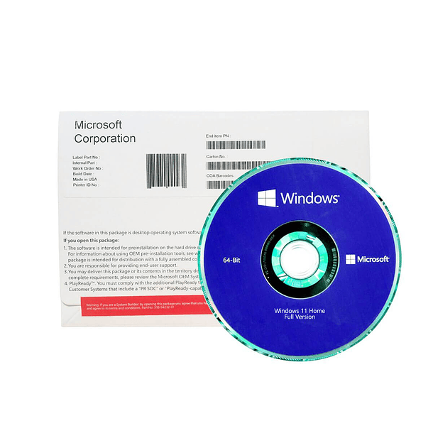 Sistema Operativo | Microsoft Windows 11 HOME / OEM DVD Español / Licencia 2