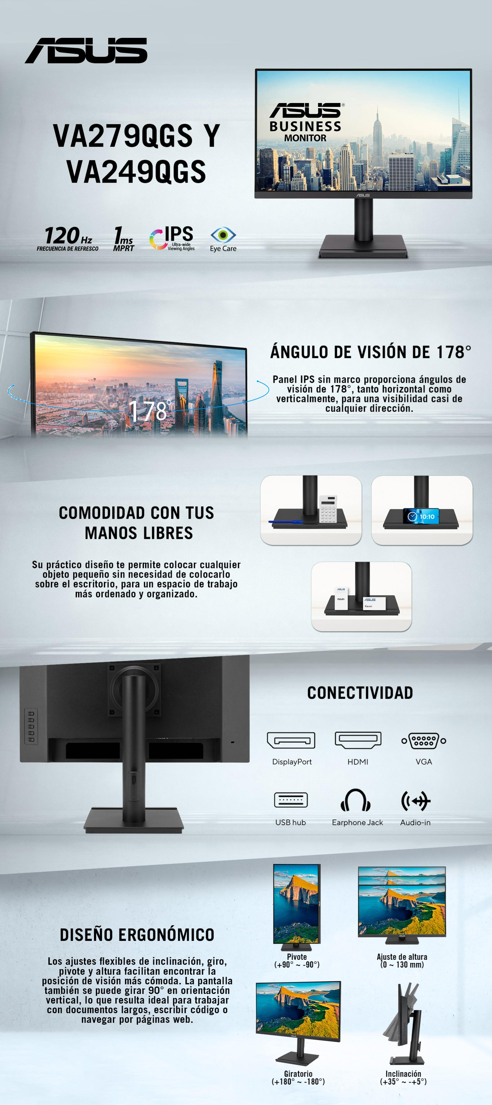 Monitor ASUS VA279QGS 27 IPS 120Hz