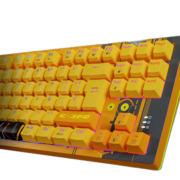 Teclado Mecánico Inalámbrico Primus Gaming Ballista 82T — Edición Star Wars C-3PO (PKS-S082DR) 2