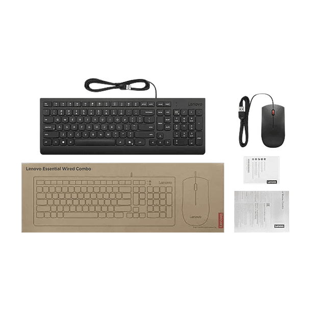Kit de Teclado y Mouse con Cable Esencial Lenovo - 4X31R64424 3