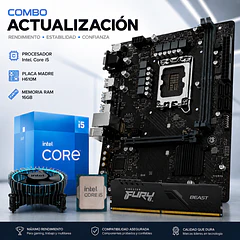 Combo Actualizacion PC Intel i5 12400F 6-core + Placa H610 + Ram 16GB DDR5