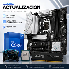 Combo Actualizacion PC Intel i7 14700 20-core + Placa B760 WIFI + Ram 16GB DDR5