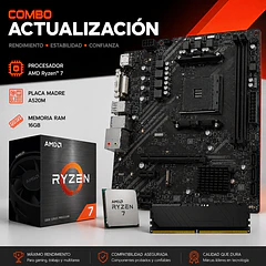 Combo Actualizacion PC AMD Ryzen 7 5700 8-core + Placa A520 + Ram 16GB DDR4