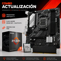 Combo Actualizacion PC AMD Ryzen 5 5500 6-core + Placa B550 WIFI + Ram 16GB DDR4
