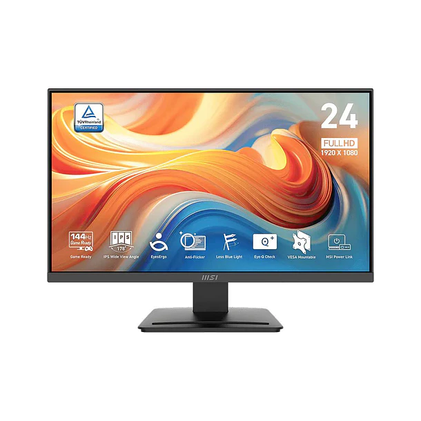Monitor Gamer MSI PRO 24 Full HD 1920x1080, IPS, 144hz/1ms, HDMI+VGA, MP243L E14 1