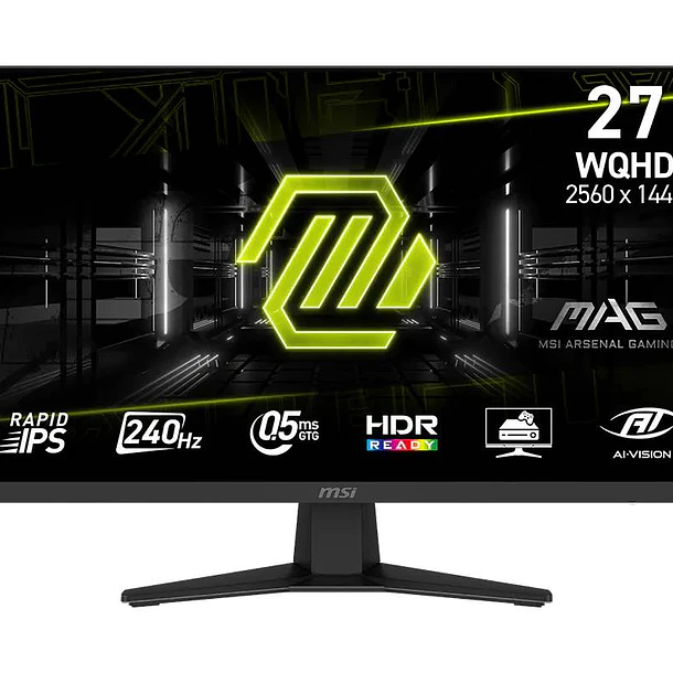 Monitor Gamer MSI MAG 27 2K WQHD 2560x1440, IPS Rapido, 240Hz/0.5ms, 1xDP+2xHDMI, 274QF X24, incl. cable DP 2