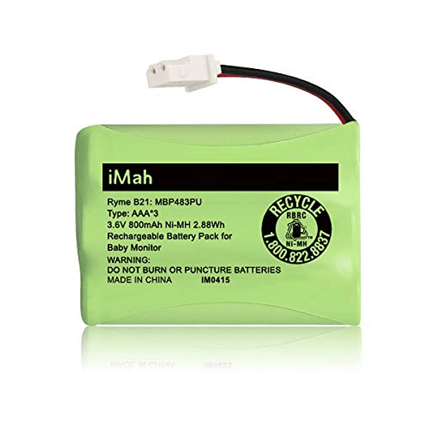 Batería iMah Ryme B21 Compatible con Motorola Baby Monitor MBP33XL, MBP481, MBP482 y MBP483 (No Compatible con MBP33, MBP33S, MBP36 y MBP36S Versión Anterior a 800 mAh) 1