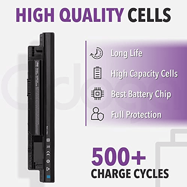 Batería Compatible para Dell Inspiron 15 3000 Series, Latitude 3440/3540, 17R-5737, 15R-5537, 14-3421, 17-3721, 3521/3537/3541/3542/3543/3531 - Odoga XCMRD MR90Y [Wh6 Cells]/49 - Alta Performance 3
