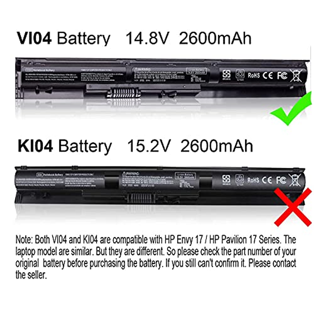 Batería Compatible con HP ProBook 440 G2 445 450 455 G2 P...