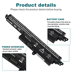 Batería Compatible para VivoBook X200M X200MA X200CA F200CA K200MA K200MA-DS01T 11,6" A31LMH2 A31LM9H A31N1302 1566-6868 0B110-00240100E 11,1V/2200mAh