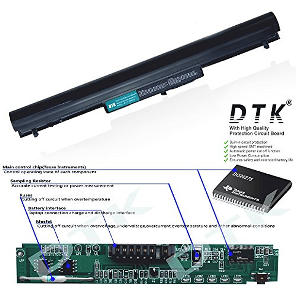 Batería de Repuesto para Portátil HP Pavilion Sleekbook 14-b000 15-b000 y Ultrabook 14-b000 Series (DTK VK04 695192-001 694864-851 HSTNN-YB4D) 2