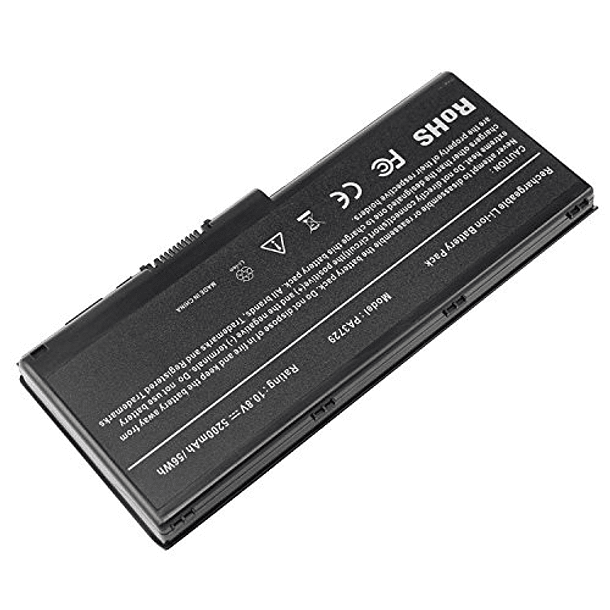 Batería Compatible para Portátil Toshiba Qosmio X500 X505 Satellite P500 P505 Series - PN: PA3729U-1BAS PA3729U-1BRS PABAS207 - 5200 mAh/6 Celdas 2