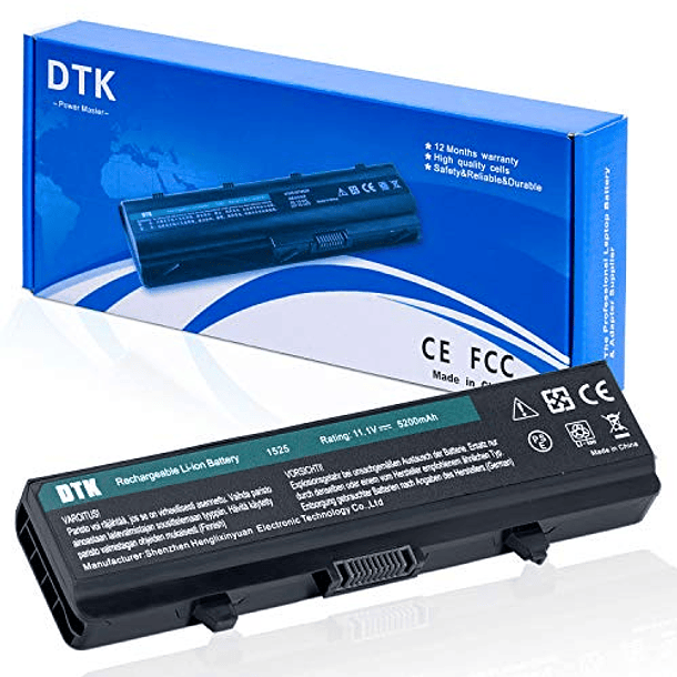 Batería Compatible para Dell Inspiron 1526 1545 1546 1750 Vostro 500 - 6 Celdas 11,1V 5200mAh 1