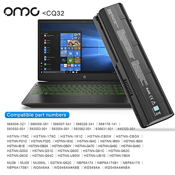 Batería Compatible para HP 2000 Notebook PC, MU06, MU09, CQ42, CQ6V/52ChmAh-well 4