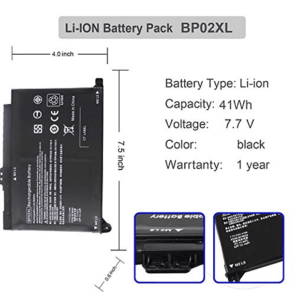 Batería Compatible con HP Pavilion PC 15 Series 15-AU000 15-AU010WM 15-AU018WM 15-AW000 15-AU123CL 15-AW053NR Serie HSTNN-UB7B HSTNN-LB7H 849569-421 849569-421 BP02XL 849909-850 2