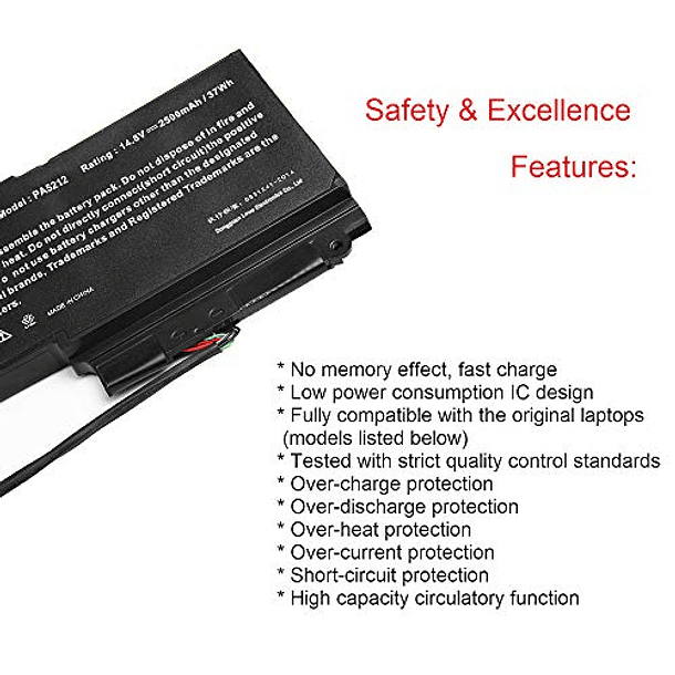 Batería Compatible para Toshiba Satellite P55 P55t S55 S55t Serie P55-A5200 P55-A5312 P55T-A5116 P55T-A5118 P55T-A5202 S55-A5167 S55-A5275 S55-A5279 S55-A5294 S55-A5295 S55T-592A53-35 S3 3
