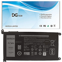 Batería de Repuesto para Portátil Dell Inspiron 15 5565 5567 5568 5578 7560 7570 7579 7569 13 5368 5378 7368 7378 17 5765 5767 5770 Series Notebook DGTECH WDX0R 3CRH3 T2JX4 FC92N CYM 42Wh4VGM