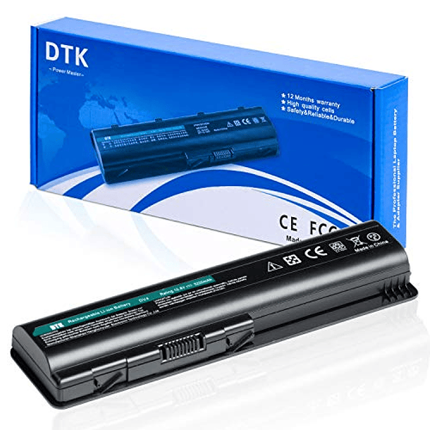 Batería de Repuesto para Portátil HP G60 G61 G70 G71 Pavilion DV4-1000/DV5-1000/DV5-3000/DV6-1000/DV6-2000/Compaq Presario CQ40/CQ60/CQ61 Series Notebook DTK EV06 484170-001 10.8V 440mAh 1