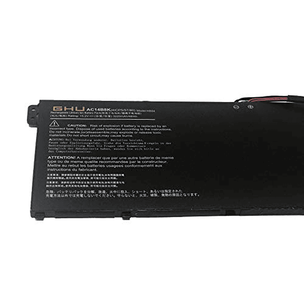 Batería Compatible con Acer Chromebook C910 CB3-111 CB5-571 CB3-531 C810 Aspire ES1-520 R5-471T R7-372T R3-131T ES1-511 ES1-111M R7-371T ES1-531 E3-112 [15,2V] AC14B8K 48Wh 3