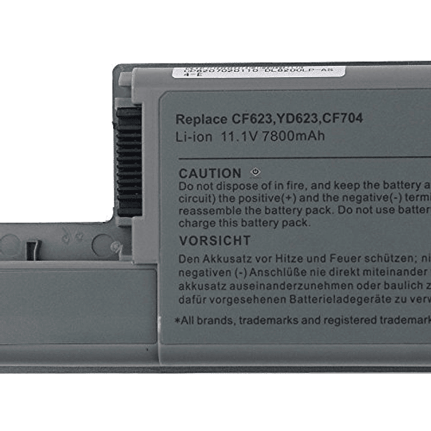 Batería de Repuesto para Dell Latitude D531 D531N D820 D830, Precision M4300 Mobile Workstation, Precision M65 XD736 YD624 YD626 CF623, 9 Celdas, Alta Capacidad. 6