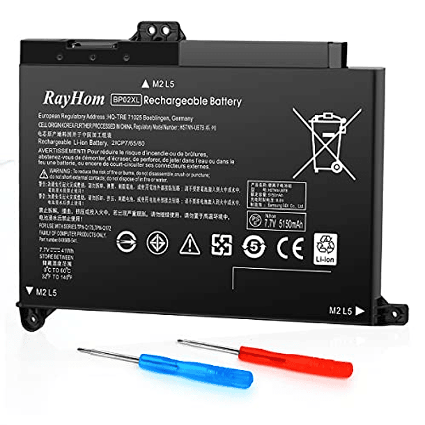 Batería RayHom BP02XL 849909-850 para HP Pavilion Notebook PC 15 Series - 12 Meses de Garantía 1