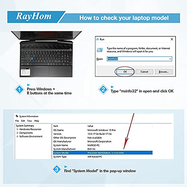 Batería RayHom BP02XL 849909-850 para HP Pavilion Notebook PC 15 Series - 12 Meses de Garantía 2