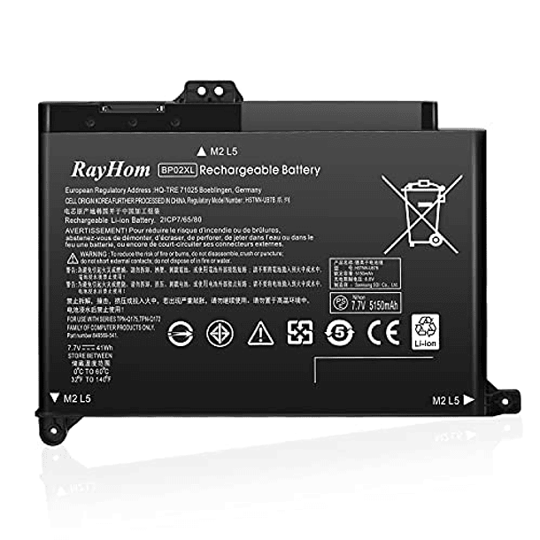 Batería RayHom BP02XL 849909-850 para HP Pavilion Notebook PC 15 Series - 12 Meses de Garantía 4