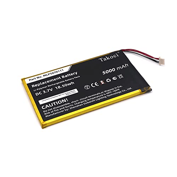 Batería de Repuesto TAKOCI para Autel MaxiSys Mini MS905 MS906 MY905 MK808 MK808BT MK808TS, Compatible con el Número de Pieza MLP5070111 3