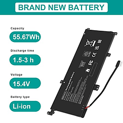 Batería MB04XL Compatible con HP Envy X360 Convertible M6-AQ000, M6-AQ105DX, M6-AQ003DX, M6-AQ103DX, M6-AR004DX, 15-AQ, 15-AQ005NA, AQ101NG, AQ015NR, AQ273CL, AQ173CL, 15t-AQ200, 843538-504-844