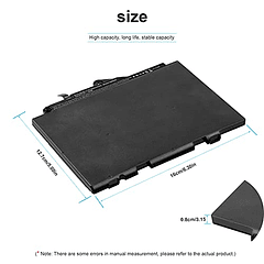 Batería Compatible para HP EliteBook 820 G3 G4 725 G3 Series, HSTNN-DB6B SN03XL HSTNN-UB6T ST03XL 800514-001N 800514-001 800232-241 - TREE.NB AC Doctor INC