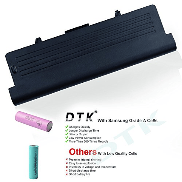 Batería de Repuesto DTK 9 Celdas 11.1V 7800MAH para Portátil DELL Inspiron 1525 1526 1545 1546 VOSTRO 500 (P/N GW240 X284G RN873 451-10534 M911G GP952 0F965N G555N) 3