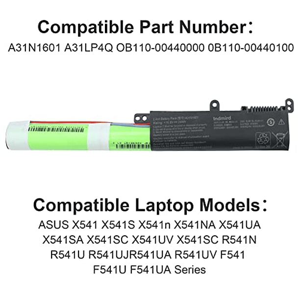 Batería de Reemplazo para ASUS Vivobook X541/X541S/X541n/...