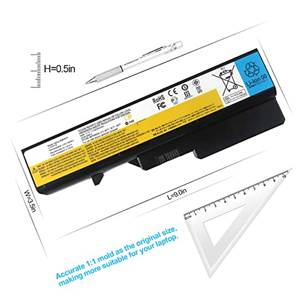 Batería Compatible para Computadora Portátil Lenovo IdeaPad G560 G460 Z370 B570 B575 Z560 Z575 V470 G475 G565 Z465 L09L6Y02 L09S6Y02 L09M6Y02 L10C6Y02 B480 G560E 4