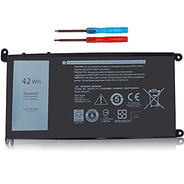 Batería Compatible para Dell Inspiron 13 5368 5378 5468 5379 7368 7375 14 7472 7460 5488 3482 15 7560 7569 7580 7579 5565 5378 5368 5578 17 5567 7460 5570 1