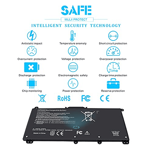 Batería HT03XL Compatible con HP Pavilion 15-DA, 15-DB, 15-DW, 15-CS, 15-DY, 17-BY, 17-CA, 14-CE, 14-CF, 14-DF, 14-DQ, 14-DK, 14M-DH, 15-da0014dx, 15-cs0053cl, 15-dw0043dx, 15t-dw100, 15z-cw100, 17-by 6