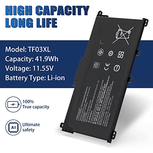 Batería TF03XL Compatible con HP Pavilion X360 14m-cd0001...