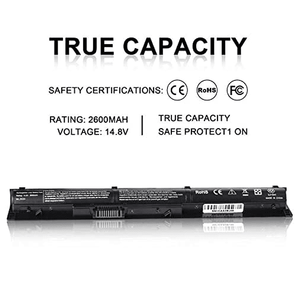 Batería de Repuesto para HP ProBook 450 455 470 G3 Envy 15-Q001TX Laptop Series, Fit P/N 805294-001 811063-421 805047-851 P3G15AA HSTNN-DB7B HSTNN-PB6Q, 12 Meses de Garantía 5