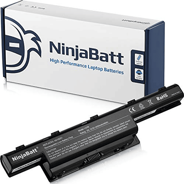 Batería NinjaBatt de Alto Rendimiento [6 celdas/48WH] para Acer AS10D31, AS10D81, AS10D51, AS10D41, AS10D61, AS10D73, AS10D75 5750, AS10D71 5742, AS10D56 E1-531 5250, E1-571 5733, 7741 5733, 5735 5755 1