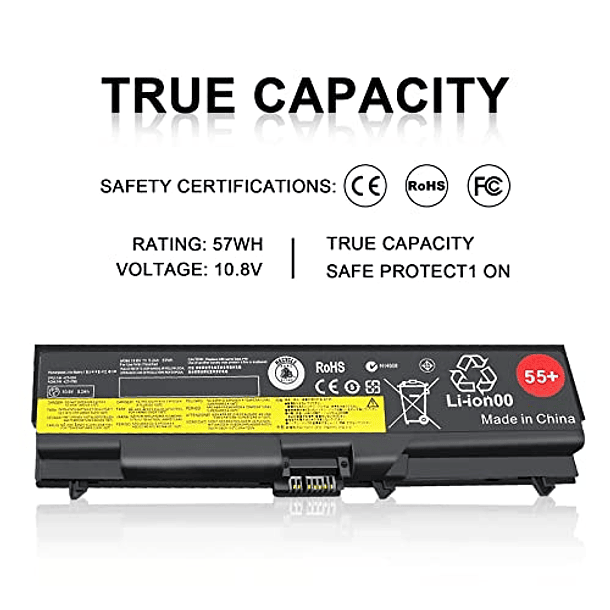 Batería Compatible para Portátil Lenovo ThinkPad T410 T510 T520 W510 W520 L412 L420 L512 SL410 SL510 - P/N 0A36303 42T4799 42T4751 42T4235 42T4753 42T4796 5