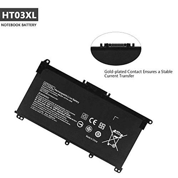 Batería Compatible para HP Pavilion 14-CE0025TU 14-CE0034TX 15-CS0037T 250 255 G7 - SWEALEER HT03XL 11.55V 41.9Wh 3630mAh 4