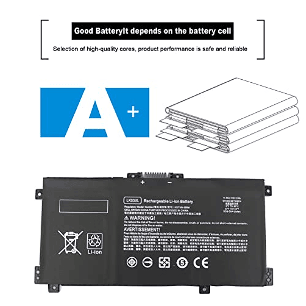 Batería para HP Envy x360 Convertible 15m-bp1xx 15m-cn0xxx 15-cn0xxx 15m-cp0xxx 17m-ae0xx 17-bw 17m-ae111dx 15m-cn0012dx 15m-cn0011dx 15m-bq021dx bp112dx 916368-421, Laptop LK03XL l09281-855 916814-85 4