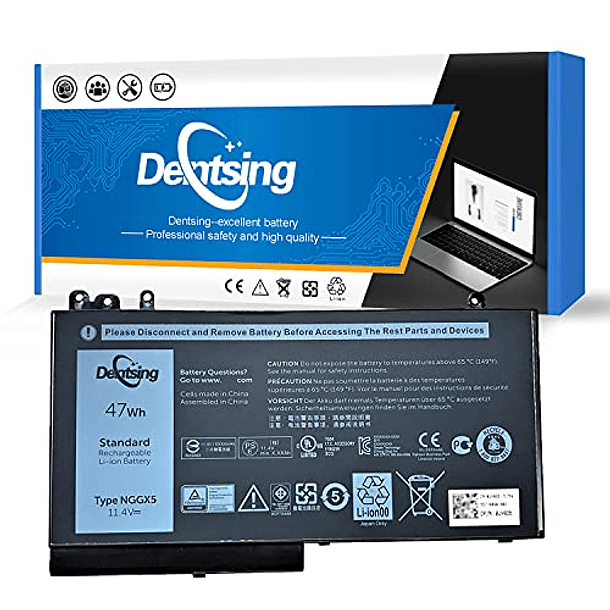 Batería Compatible para Dell Latitude E5270 E5470 E5570 M3510 Series Notebook - Dentsing NGGX5 11.4V 47Wh/4130mAh JY8D6 954DF 0JY8D6 1