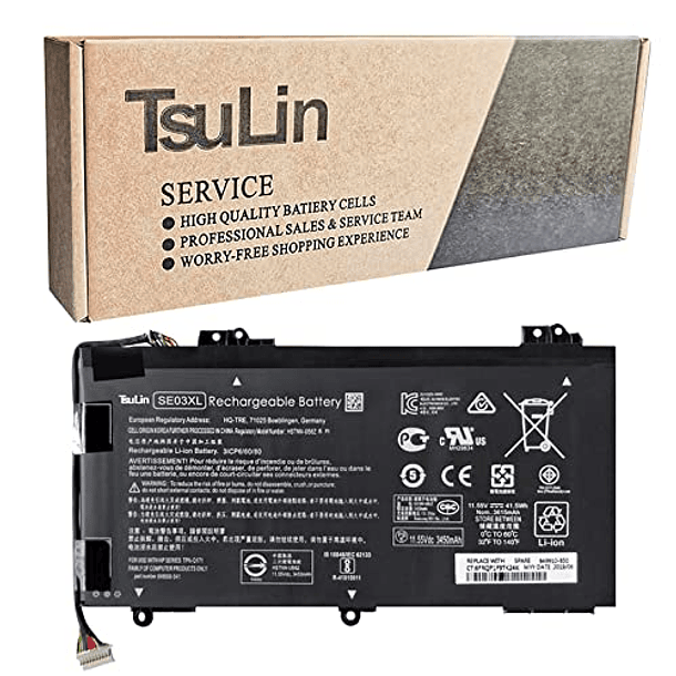 Batería TsuLin SE03XL Compatible con HP Pavilion 14 14-AL000 14-AL125TX 14-AL136TX, SE03041XL HSTNN-LB7G HSTNN-UB6Z TPN-Q171 849568-421 849568-541 849908-850 11.55V 41.5Wh 3615mAh 1