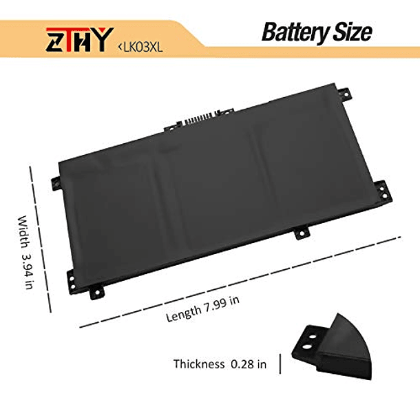 Batería de Repuesto Compatible con HP Envy X360 15-bp 15-bq 15-cn 17-ae 17-ce 17-bw 15-cr0xxx 15m-bp1xx 15m-cn0xxx 15-cn1xxx 15m-cp0xxx 15m-bp0xx bq021dx bp112dx 17m- ce1013dx ce0xxx ae0xxx (LK03XL L0 7