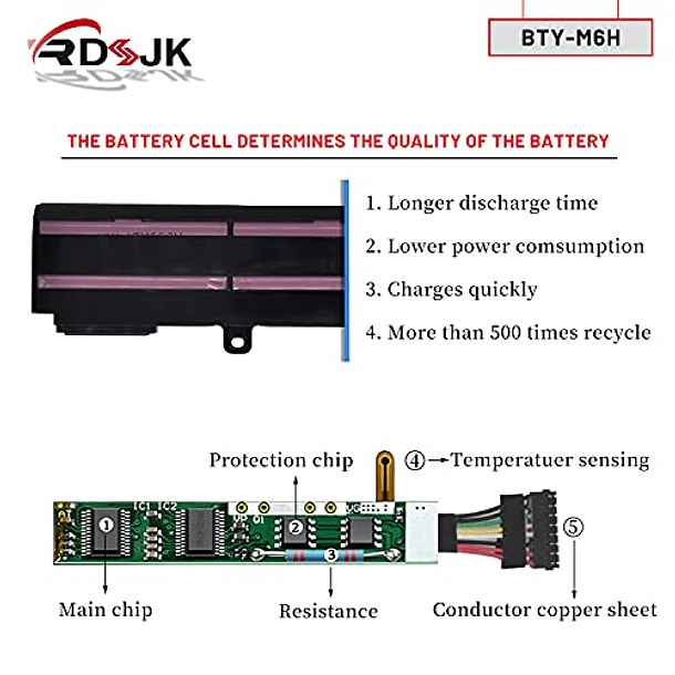 Batería para Portátiles MSI GE72 2QC 2QD GL62 GL62M GL72 GL62-6QD-030FR GL62-6QC MS-16J2 GE62 GE62VR GE63 GE63VR GP62 GP72 GP62MVR GP72MVR GE72VR GE73 GL62VR GL720VR CX80 - Modelo BTY-M6H 4